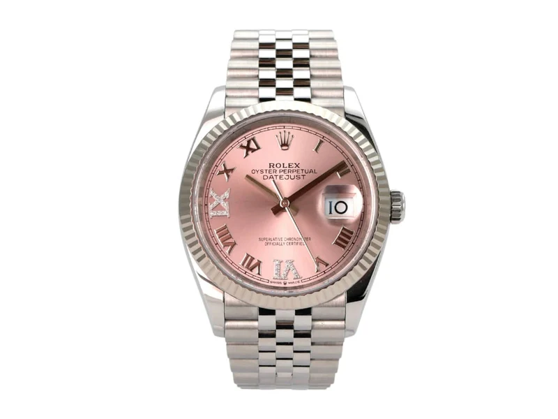 Rolex Datejust 36 Oystersteel Weißgold 126234 Pink R Diamant Jubile-Band