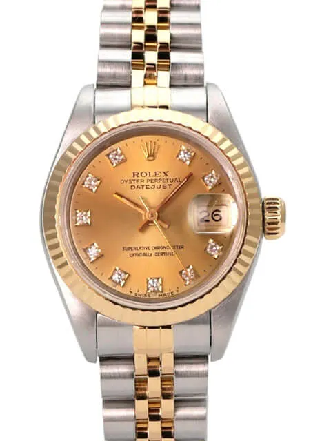 Rolex Datejust 26 Edelstahl Gelbgold 69173 Champagner Diamant Jubile-Band