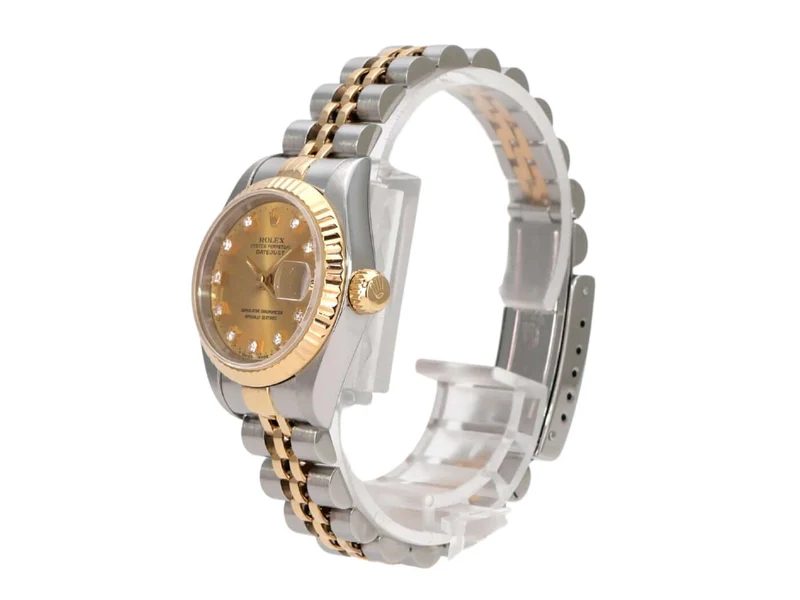 Rolex Datejust 26 Edelstahl Gelbgold 69173 Champagner Diamant Jubile-Band
