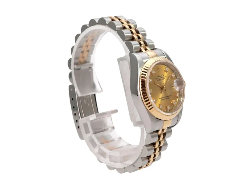 Rolex Datejust 26 Edelstahl Gelbgold 69173 Champagner Diamant Jubile-Band