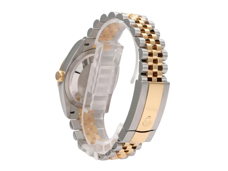 Rolex Datejust 36 Oystersteel Gelbgold 126233 Schwarz Diamant Jubile-Band