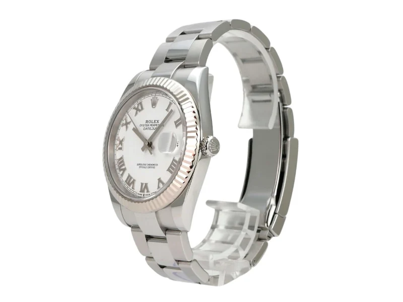 Rolex Datejust 41 Edelstahl Weißgold 126334 Weiß Römisch