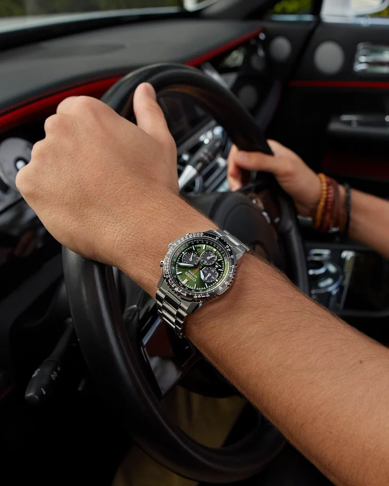 CITIZEN Promaster Chronograph Navihawk Green Dial CA4664-60W