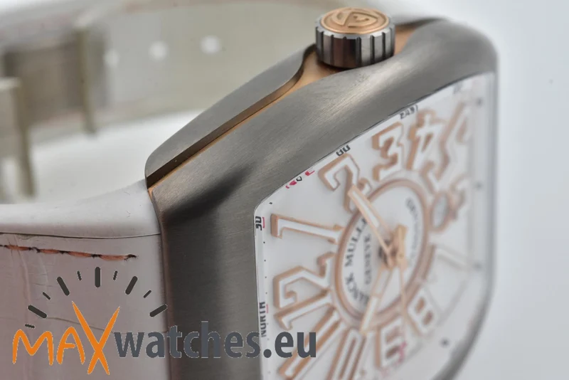 Franck Muller Vanguard Titanium 18k Ros Gold Limited V45 SC DT White Dial