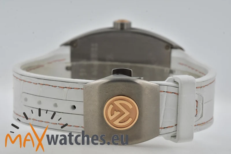 Franck Muller Vanguard Titanium 18k Ros Gold Limited V45 SC DT White Dial