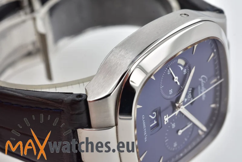 Glashütte Original Senator Seventies Panorama Date Chronograph 1-37-02-03-02-30 Blue Dia