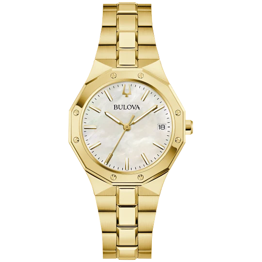 Bulova Prestige Women’s Quartz Watch 32mm White Mother-of-Pearl Dial 97M119