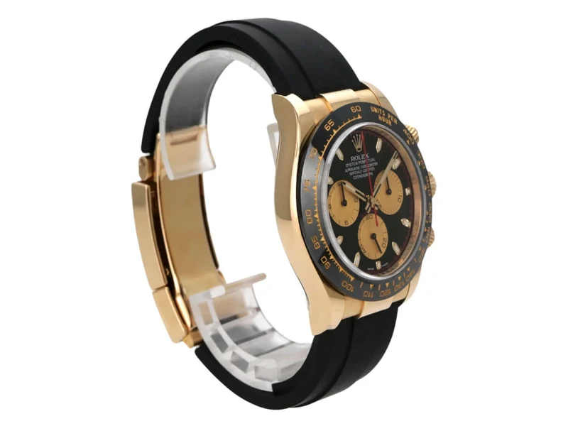 Rolex Daytona 116518LN Gelbgold Oysterflex Schwarz Champagner