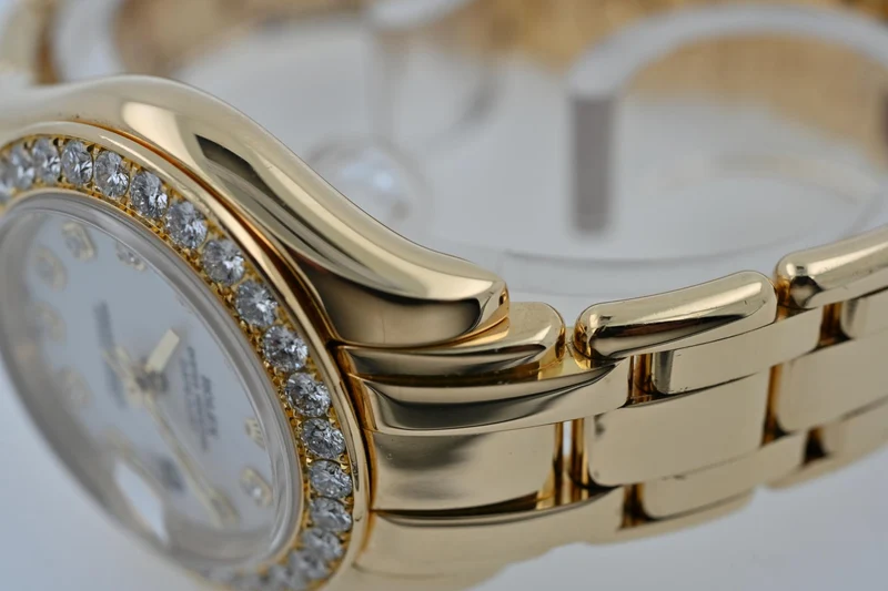 Rolex Oyster Pearlmaster 18k Factory Diamond Dial Bezel 80298 29mm LC100 Full Set