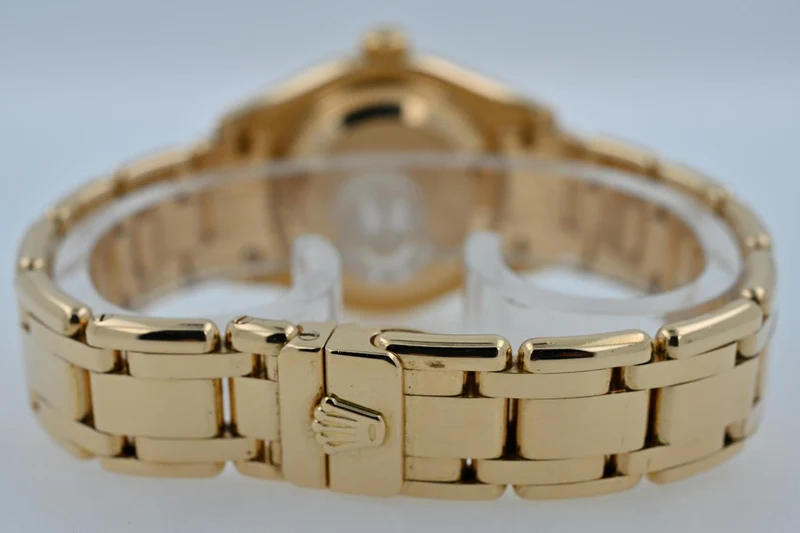 Rolex Oyster Pearlmaster 18k Factory Diamond Dial Bezel 80298 29mm LC100 Full Set