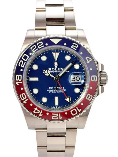 Rolex GMT-Master II Weißgold 126719BLRO Blau
