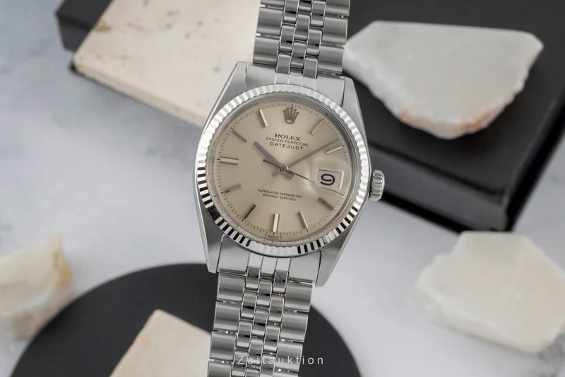 Rolex Datejust steel / white gold automatic men's watch 1601 Vintage [2605312]