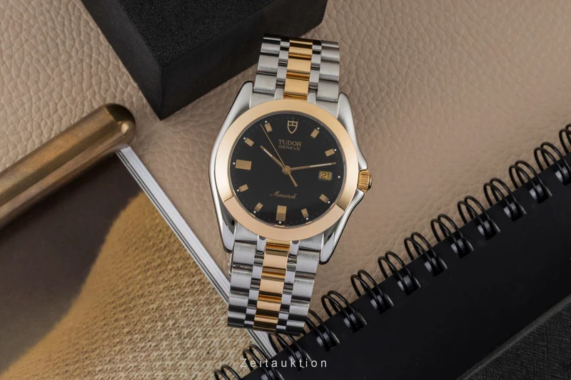 Tudor Monarch steel / gold quartz men's watch 15623 [2605838]