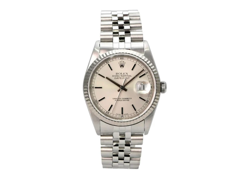 Rolex Datejust 36 Ref. 16234 Silber Jubile-Band