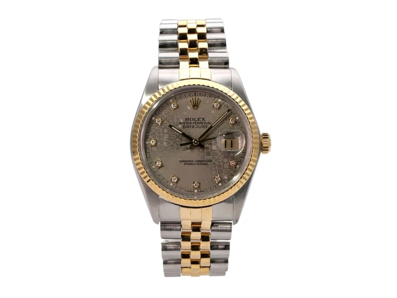 Rolex Datejust 36 Edelstahl Gelbgold 16013 Stahl Jubile Diamant