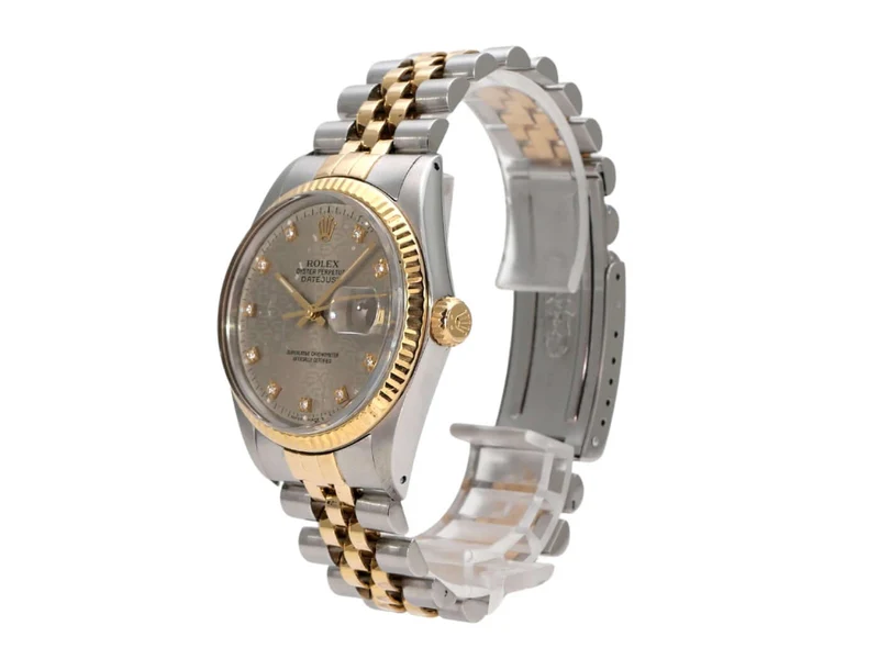 Rolex Datejust 36 Edelstahl Gelbgold 16013 Stahl Jubile Diamant
