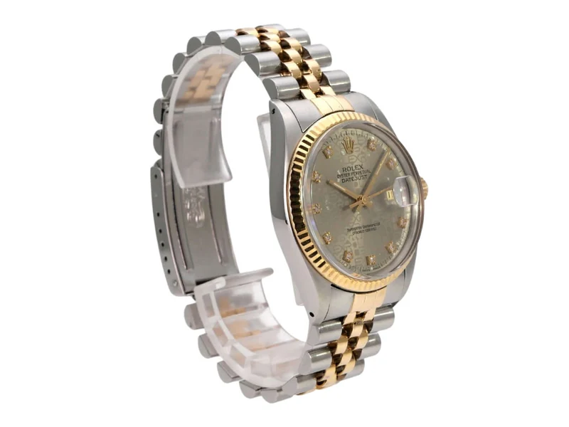 Rolex Datejust 36 Edelstahl Gelbgold 16013 Stahl Jubile Diamant