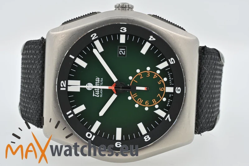 Tutima M2 Chronograph Green Dial Titanium 6450-04