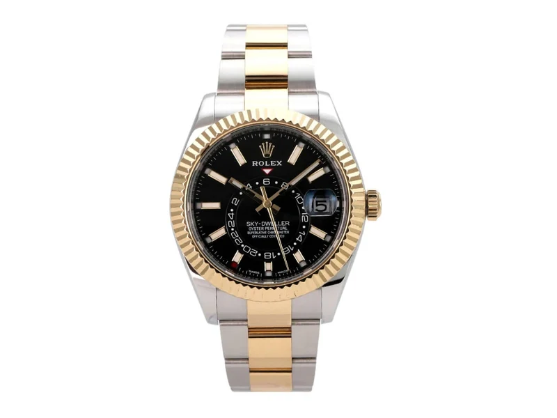 Rolex Sky-Dweller Edelstahl Gelbgold 326933 Schwarz