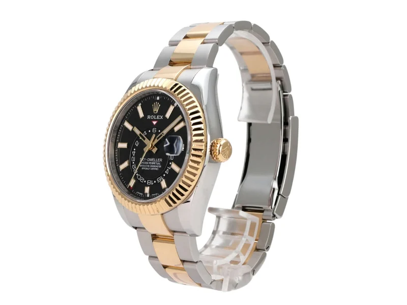 Rolex Sky-Dweller Edelstahl Gelbgold 326933 Schwarz