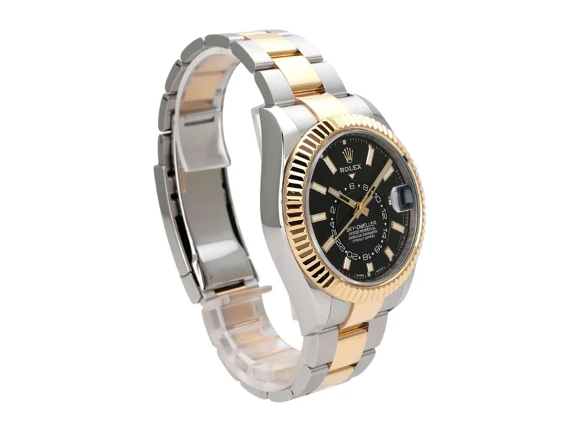 Rolex Sky-Dweller Edelstahl Gelbgold 326933 Schwarz