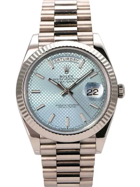 Rolex Day-Date 40 Weißgold 228239 Eisblau