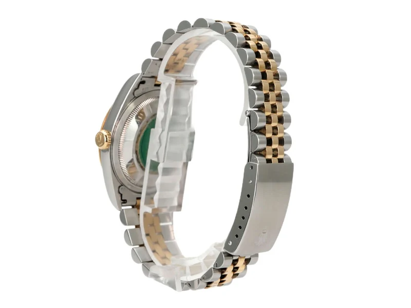 Rolex Datejust 36 Edelstahl Gelbgold 16233 Silber Diamant Jubile-Band