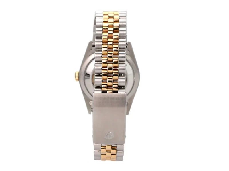 Rolex Datejust 36 Edelstahl Gelbgold 16233 Silber Diamant Jubile-Band