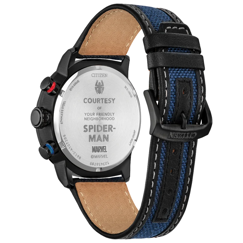 Citizen Marvel Spider-Man Eco-Drive Chronograph Watch CA0855-47W