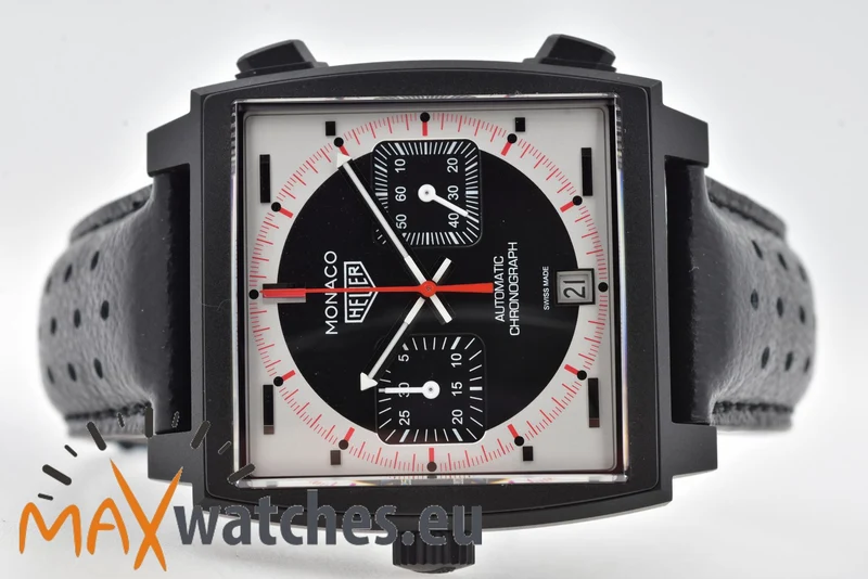 TAG Heuer Monaco Stopwatch Chronograph Limited Edition Black Dial CAW218F.FC6356