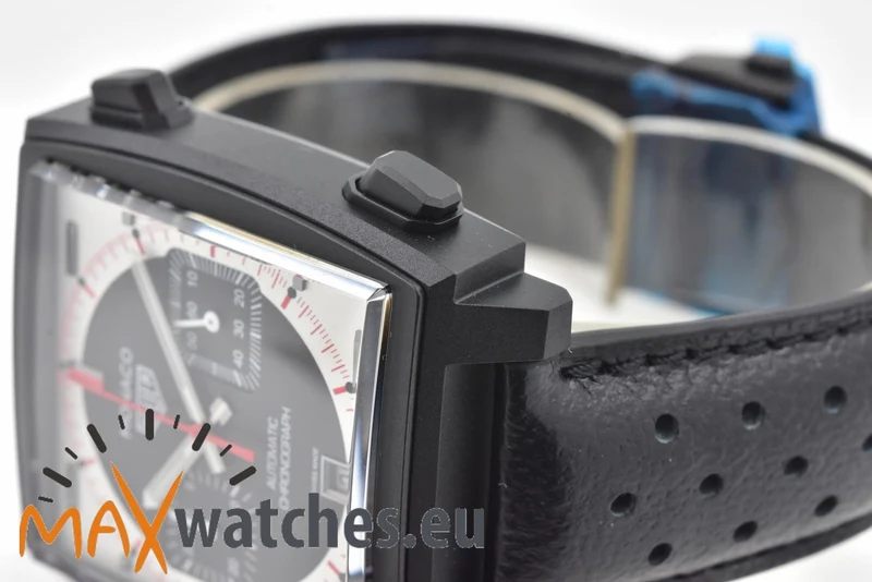 TAG Heuer Monaco Stopwatch Chronograph Limited Edition Black Dial CAW218F.FC6356