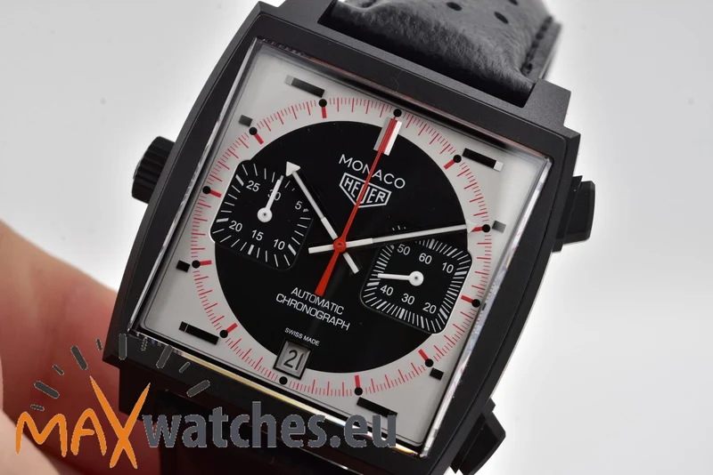 TAG Heuer Monaco Stopwatch Chronograph Limited Edition Black Dial CAW218F.FC6356