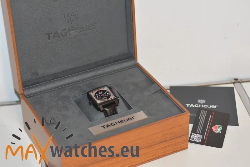 TAG Heuer Monaco Stopwatch Chronograph Limited Edition Black Dial CAW218F.FC6356