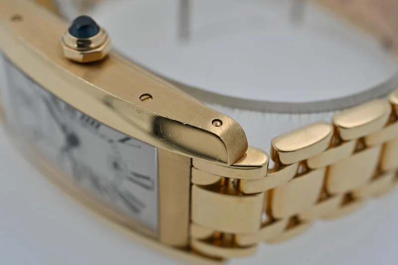 Cartier Tank Americaine XL 18k Yellow Gold 1725 Großes Modell Service 2023 120g
