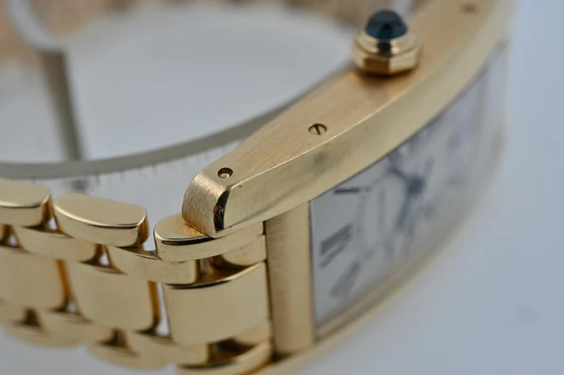 Cartier Tank Americaine XL 18k Yellow Gold 1725 Großes Modell Service 2023 120g