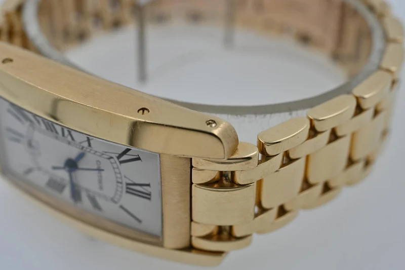 Cartier Tank Americaine XL 18k Yellow Gold 1725 Großes Modell Service 2023 120g