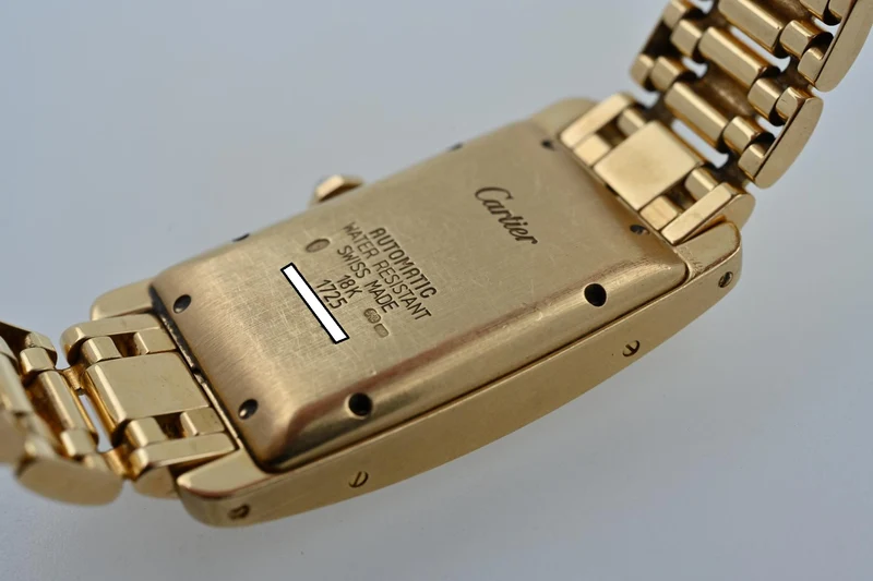 Cartier Tank Americaine XL 18k Yellow Gold 1725 Großes Modell Service 2023 120g