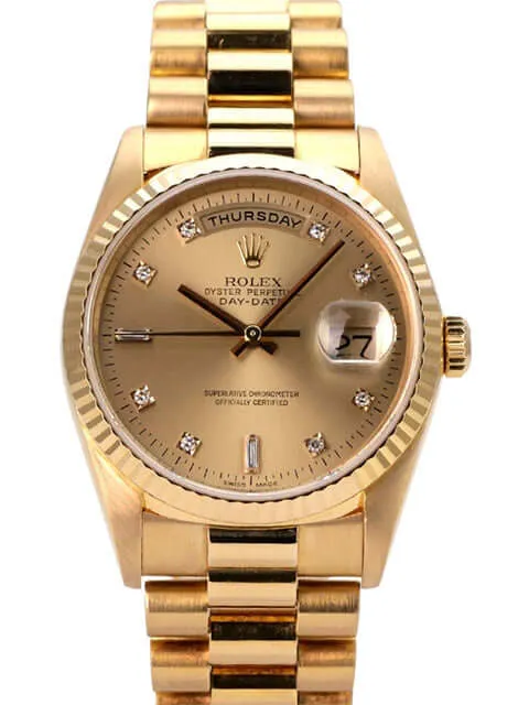 Rolex Day-Date 36 Gelbgold 18238 Champagner Diamant