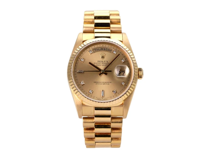 Rolex Day-Date 36 Gelbgold 18238 Champagner Diamant