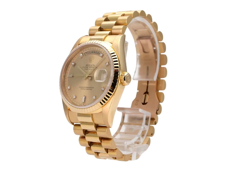 Rolex Day-Date 36 Gelbgold 18238 Champagner Diamant