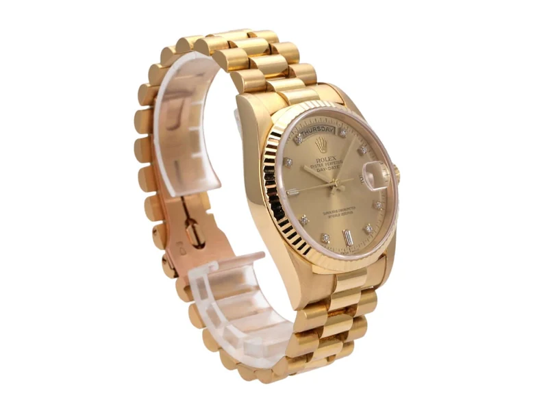 Rolex Day-Date 36 Gelbgold 18238 Champagner Diamant