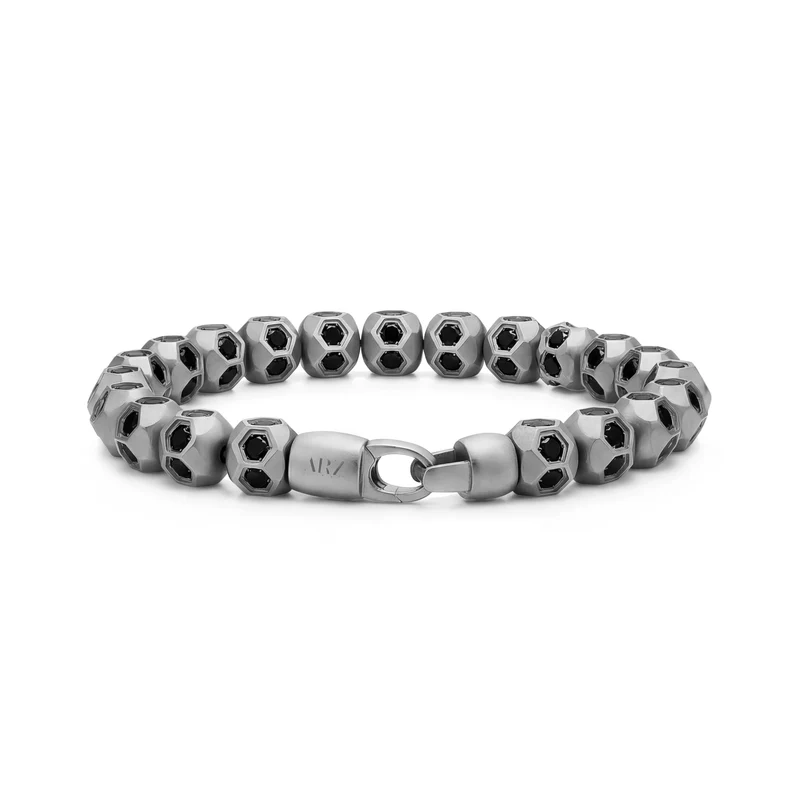 Mattes Fußball-Perlenarmband