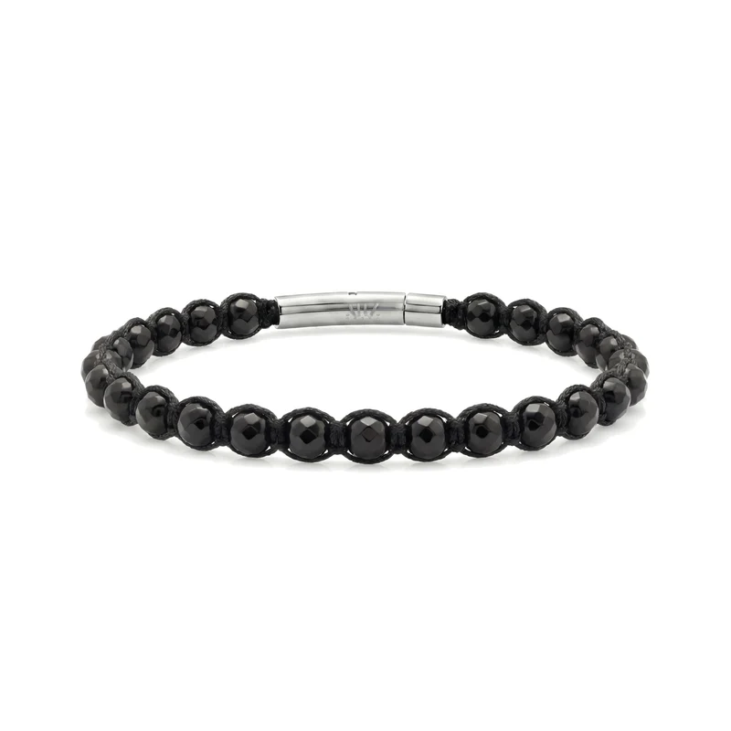 Schwarzes Onyx-Armband für Kraft