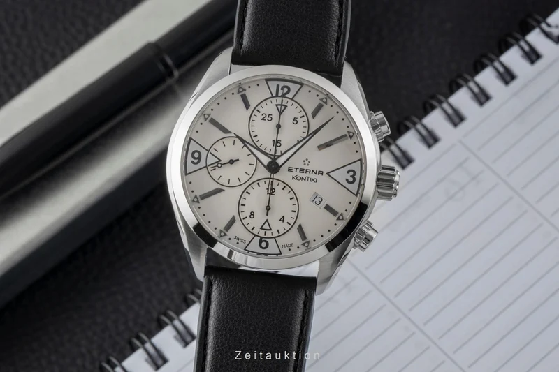 Eterna Kontiki chronograph steel automatic men's watch 1240.41 [2605644]