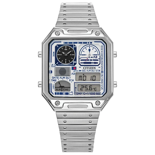 Citizen Eco-Drive Star Wars R2-D2 Ana-Digi White JG2121-54A