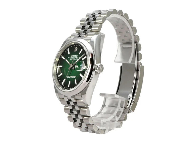 Rolex Datejust 36 Oystersteel 126200 Grün Ombre Jubile-Band