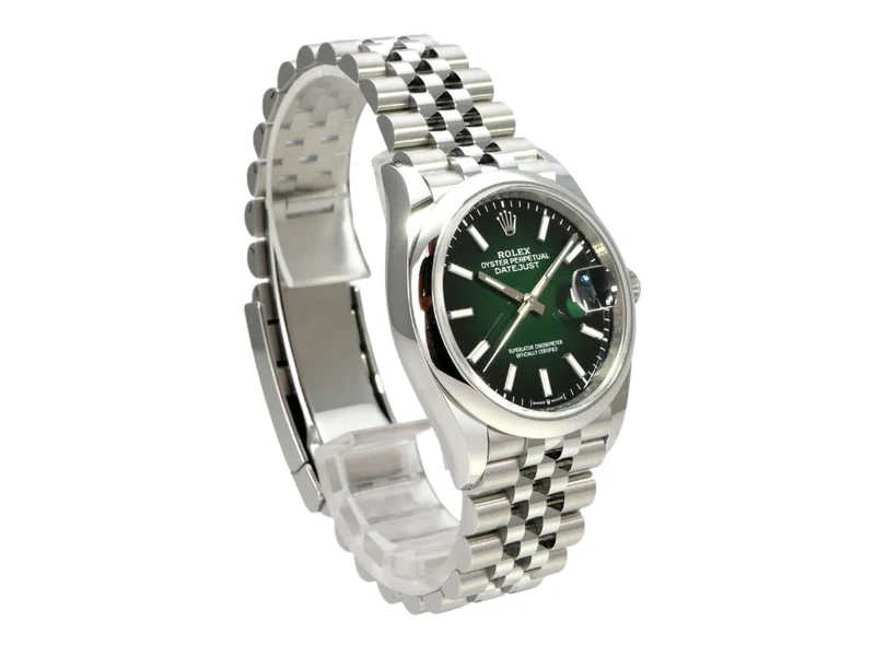 Rolex Datejust 36 Oystersteel 126200 Grün Ombre Jubile-Band