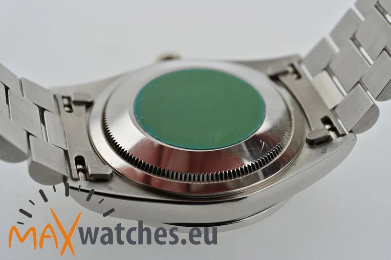 Rolex Oyster Perpetual Day Date 36 18k White Gold Weißgold Diamond Dial Bezel 18349