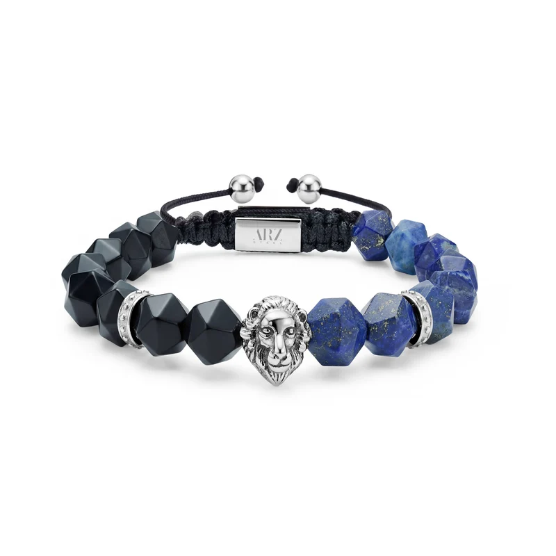 Königliches Löwen-Lapis-Armband