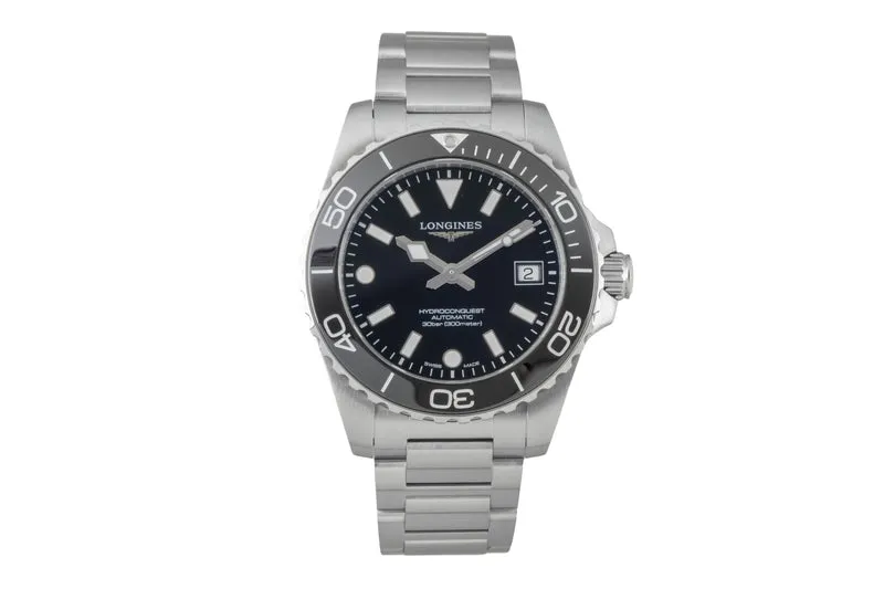 Longines Hydro Conquest steel automatic men's watch L3.779.4.56.6 LP: 2150EUR [2605803]